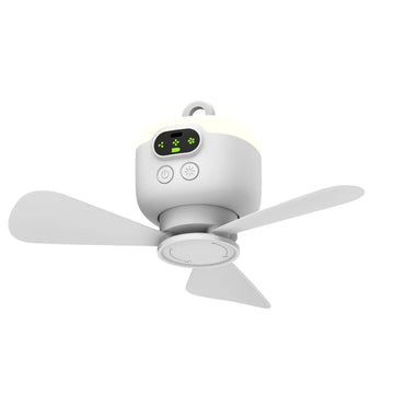 New Design Camping Portable Rechargeable Ceiling Fans Led Light Three Gear Winds 8000Mah Remote Control Ceiling Fan With Timer