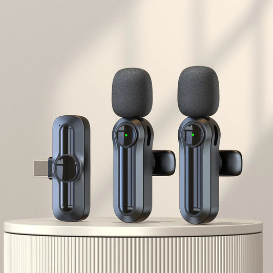 Portable Mini Wireless Microphone for Smartphone Camera Laptop Omni-Directional Lapel Mic for Content Creators Outdoor Shooting