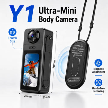 Wearable Pendant Body Camera Magnetic Mini Sport Camera 1080P WiFi Hands-free Thumb Cam for Extreme Sports and Daily Vlogging