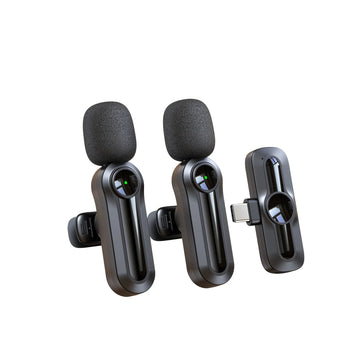 Portable Mini Wireless Microphone for Smartphone Camera Laptop Omni-Directional Lapel Mic for Content Creators Outdoor Shooting