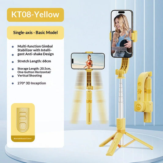 Premium Phone Stand for Distributors KT08 Metal Bone Structure Tripod Portable Travel Photography Accessory Selfie Stick