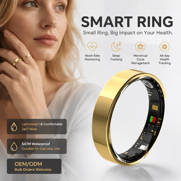 2026 New 6.5mm Ultra-narrow TK18 Stainless Steel 5ATM IP68 Waterproof Fitness Tracker App Control Smart Ring