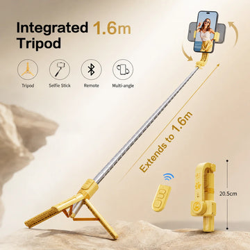 Wholesale Phone Accessories Supplier KT08 Anti-shake Phone Stabilizer Stand Integrated  Selfie Stick