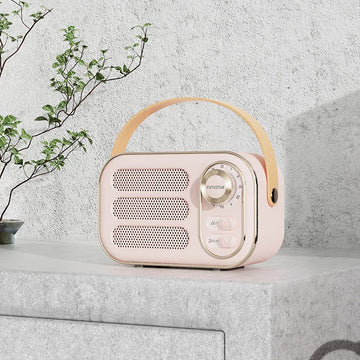 Newest Retro Wireless Portable Blue Tooth Speaker with Bass Home Audio Player Mini BT with Mighty Sound Built-in Aux Retro