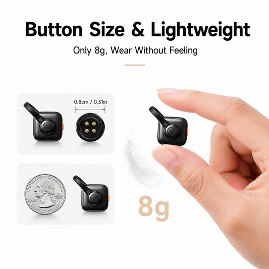 Ultra-Light Wireless Microphone Ai Noise Reduction Button Clip-on Mic Portable Lapel Lavalier Mic for Interview Live Stream