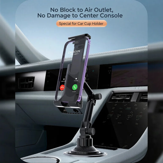 2025 New Arrival Long Arm 360 Degree Car Holder Flexible Magnetic Water Cup Phone Stand for I Phone XR 12 13 14 15 16 Pro Max