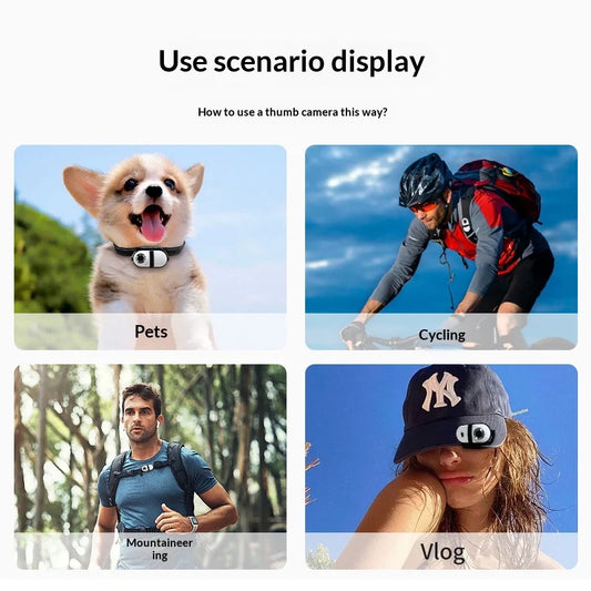 Hot Sale 1080P Thumb Camera Sports DV Pet Outdoor Portable Cycling Pocket Sports Camera Suitable for Pet Cameras