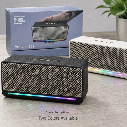 M305 Mini Bluetooth 5.4 Speaker Wireless Portable Outdoor Subwoofer RGB Light Type-C Charging Support TF Card