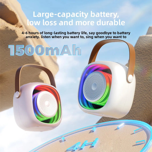 Portable Plastic LED Lamp for 5.3 Hands-Free Outdoor Wireless Speaker with 2 Microphones