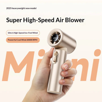 Factory Wholesale Aluminum Alloy Mini Handheld Fan 100 Speed 20000RPM High Speed Turbo Fan 3000mAh USB Rechargeable Cooling Fan