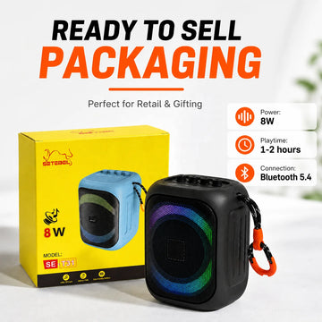 Mini Portable Wireless RGB Bluetooth Speaker with Hanging Strap Deep Bass Outdoor Small Sound Box for Wholesale Business
