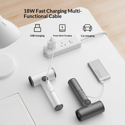 New Wireless Portable 30000RPM High Speed Hair Dryer Quick Dry Negative Ion 15600mAh Intelligent Temperature Control