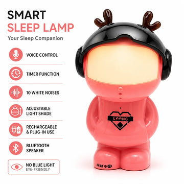 Smart Dragon  Speaker Sleep Lamp with White Noises Voice Control Rechargeable Night Light for Kids Bedside Gift Decor