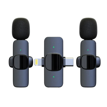 Collar Sans Fil Vlogging Live Youtuber Cordless Lapel Clip Mini Mic Lavalier Wireless Microphone for Mobile Phone Vlog