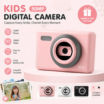 2026 New 1080P HD Mini Digital Camera Portable Selfie Video Recorder Cartoon Educational Toy Kids Camera for Boys Girls